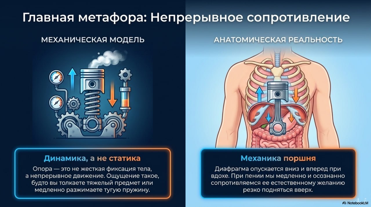 Инфографика: что такое опора в вокале и непрерывное сопротивление